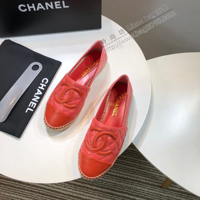 Chanel女鞋 香奈兒頂級版本漁夫鞋 紅皮標  naq1101
